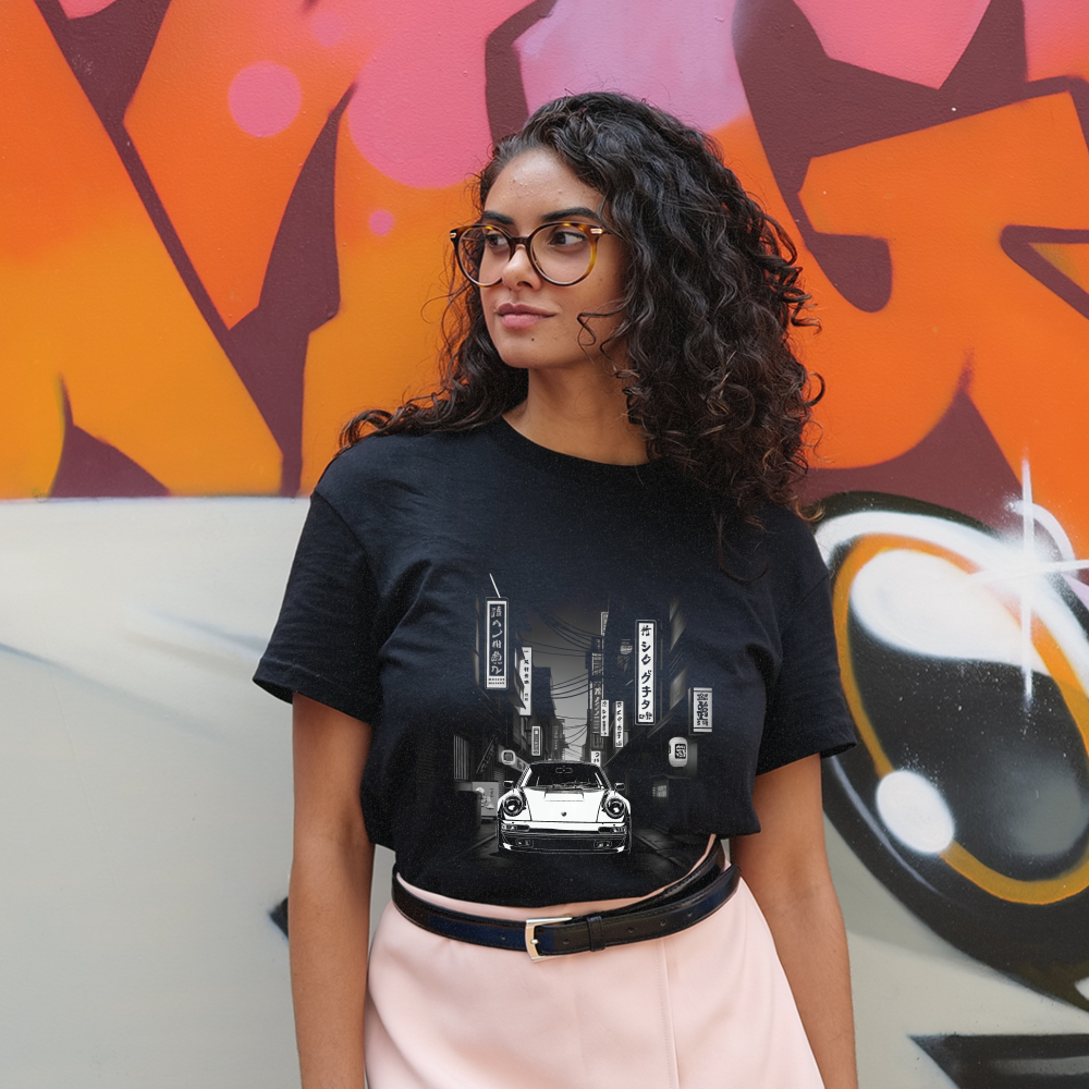 Porsche 911 Asian Street Vibes Oversized Boxy Shirt