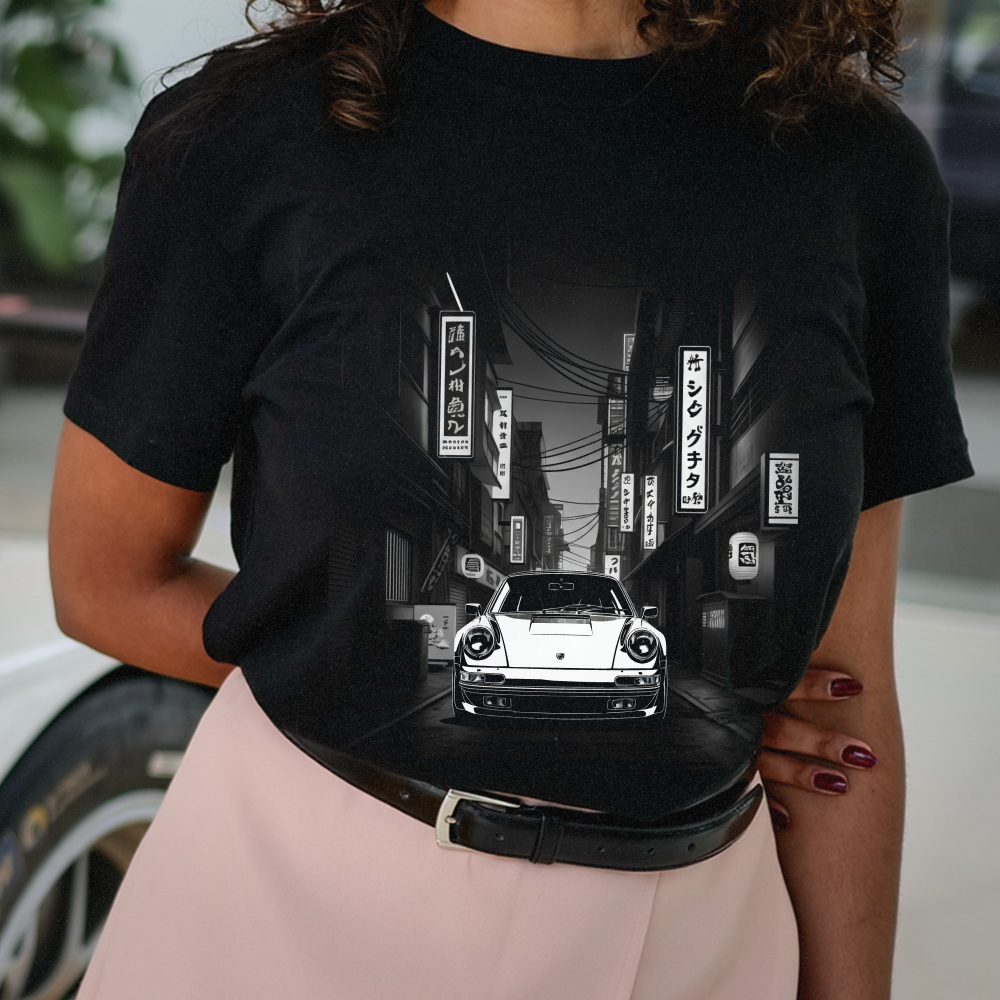 Porsche 911 Asian Street Vibes Oversized Boxy Shirt