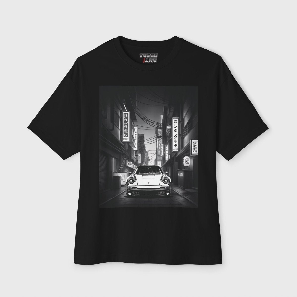 Porsche 911 Asian Street Vibes Oversized Boxy Shirt - Turbo Lag