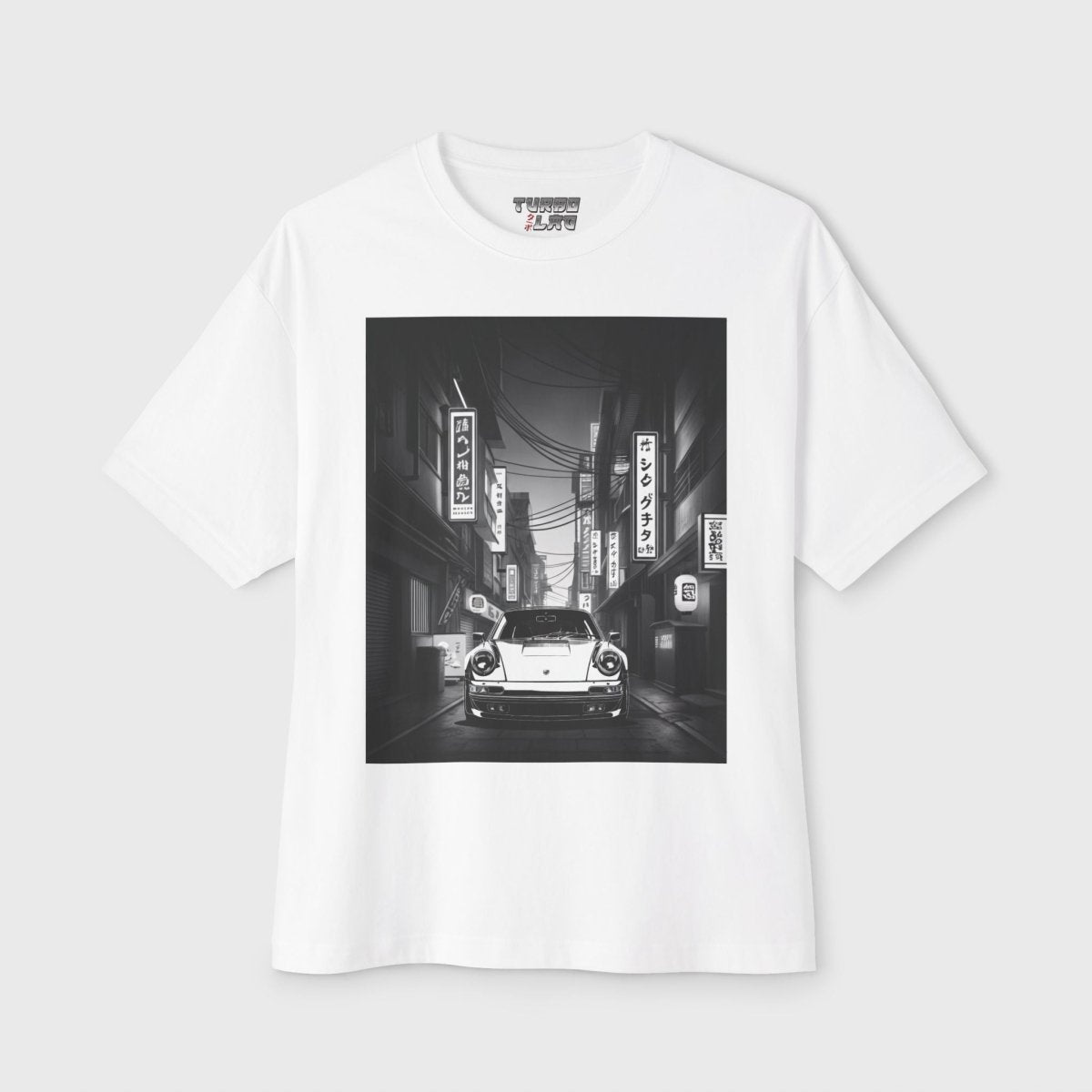 Porsche 911 Asian Street Vibes Oversized Boxy Shirt - Turbo Lag