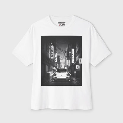 Porsche 911 Asian Street Vibes Oversized Boxy Shirt - Turbo Lag